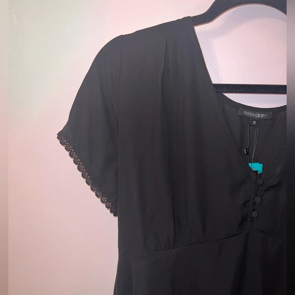 Papermoon Black Women's Blouse - Picture 4 of 11